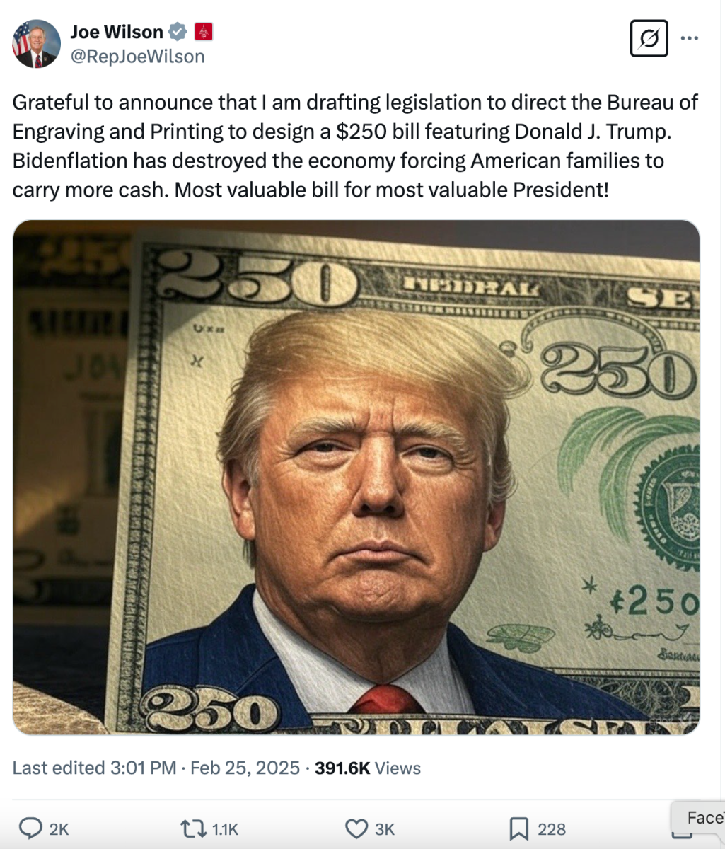 Joe Wilson post about Trump bill